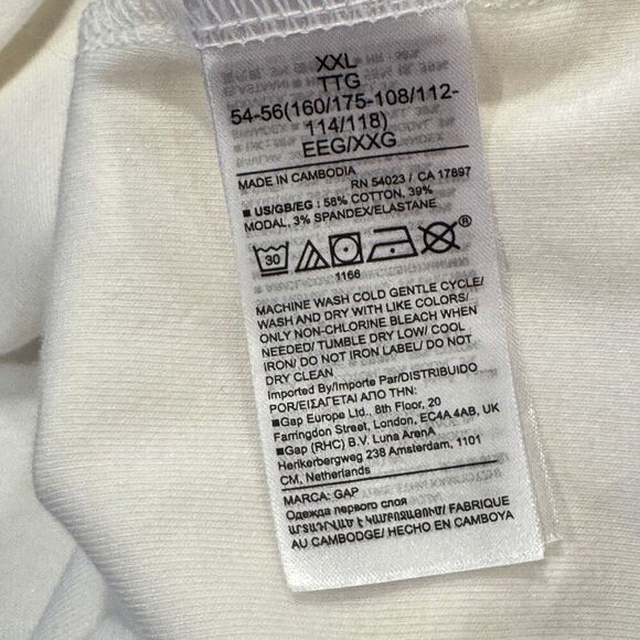 Gap Women's Plus Size Cream Modern Cut-Out Halter Long Sleeve Tee Size XXL NWOT - Picture 6 of 8